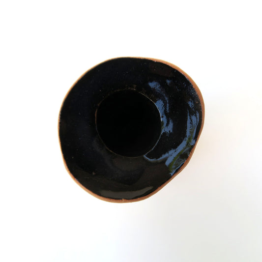 Vase natur/schwarz 05