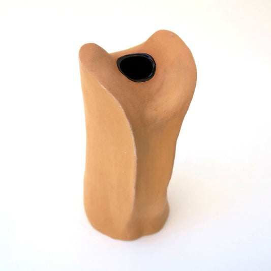Vase natur/schwarz 07