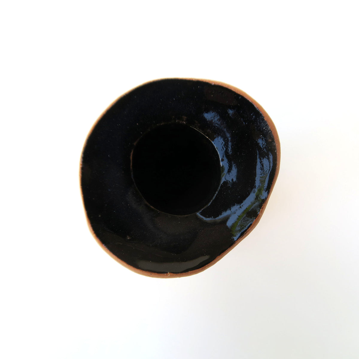 Vase natur/schwarz 05