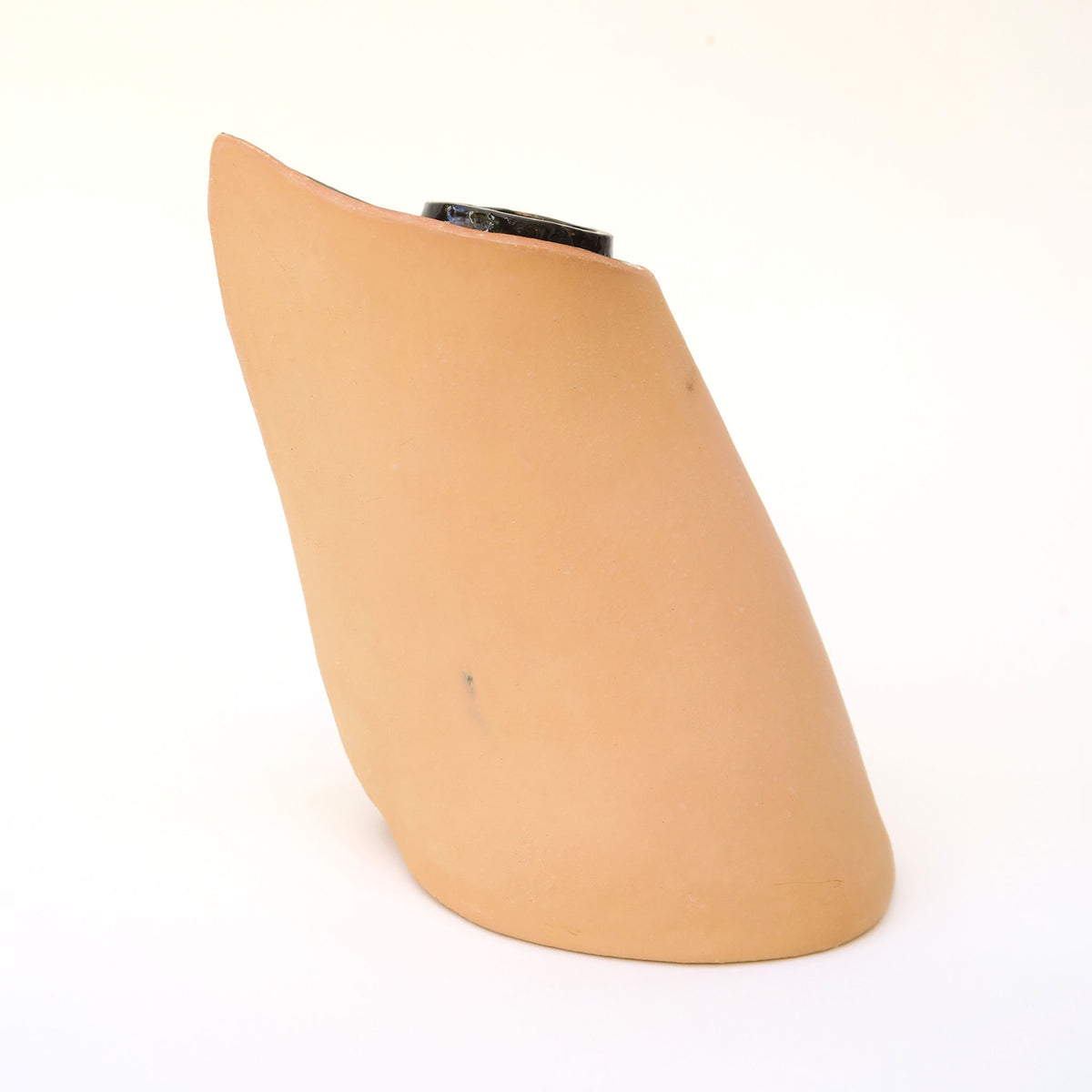 Vase natur/schwarz 04