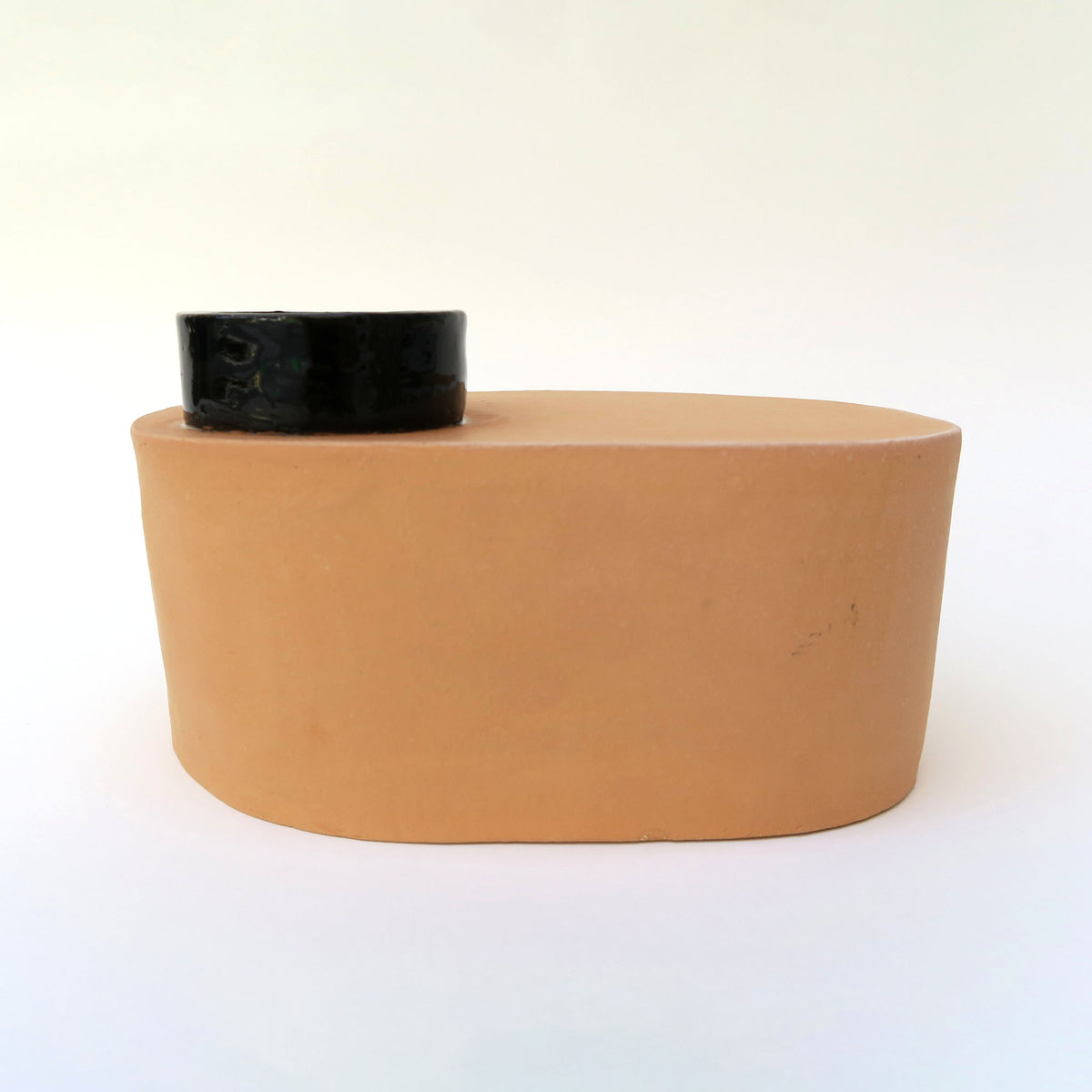 Vase natur/schwarz 02